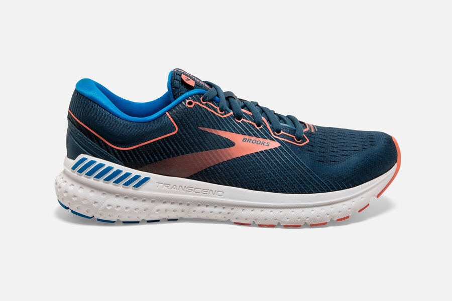 Brooks Transcend 7 Womens Australia - Road Running Shoes - Navycoral (480-IJULV)